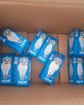 Lotto 8 Lampadine LED Beghelli Nuove (Calda)