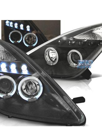 FARI TOYOTA CELICA T23 99-05 LED OCCHI ANGELI NERI