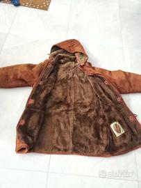 Montgomery/Montone  vera pelle per uomo con cappuc