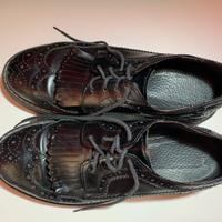 Scarpe stringate pelle frangia  rondine il laccio