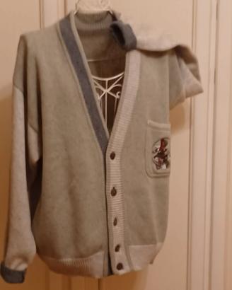 Cardigan vintage unico ,80%lana Taglia 48