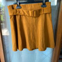 Gonna pantalone senape con cintura – taglia S