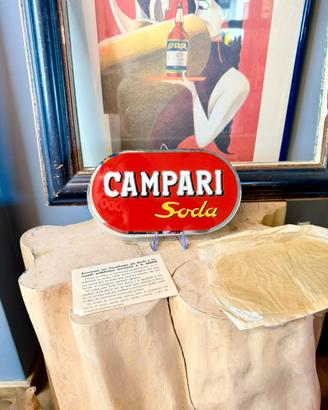 Campari Soda vetrofania Pubblicitaria - Vinta 1930