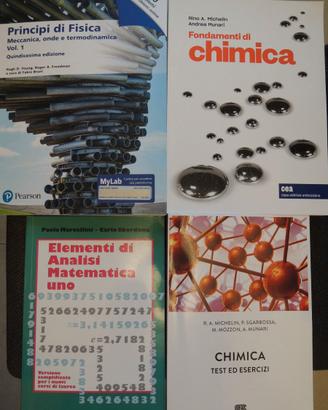 Libri 1° anno Ingegneria –Analisi, Fisica, Chimica
