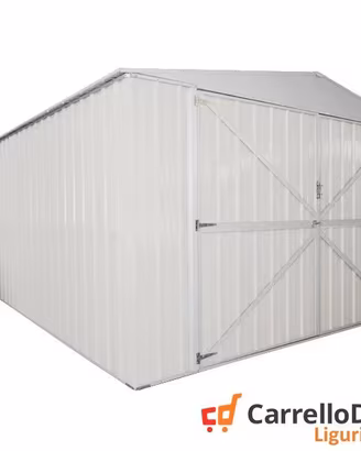 Box acciaio garage auto lamiera 360x600 bianco