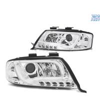 FARI AUDI A6 4B 01-04 LUCE DIURNA A TUBO FONDO CRO