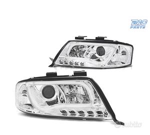 FARI AUDI A6 4B 01-04 LUCE DIURNA A TUBO FONDO CRO