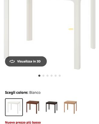 Tavolo Ekadalen Ikea bianco