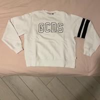Felpa GCDS logo bianca e nera