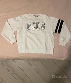 Felpa GCDS logo bianca e nera