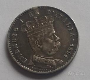 Moneta 1 Lira 1891 Eritrea Argento