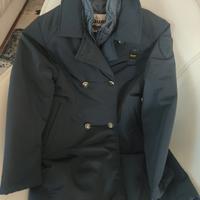 Blauer cappotto bambina  blu con gilet interno 