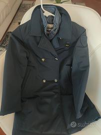 Blauer cappotto bambina  blu con gilet interno 