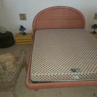 letto matrimoniale in rattan