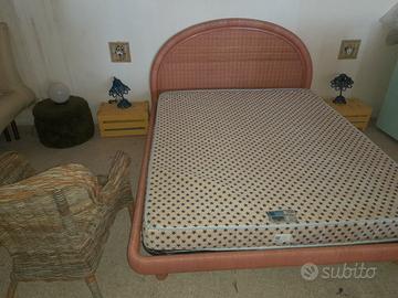 letto matrimoniale in rattan