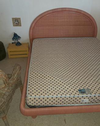 letto matrimoniale in rattan