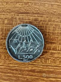 Moneta 500 lire Dante Alighieri 