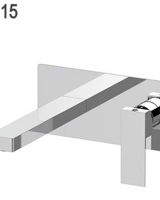 Set mix lavabo a muro + mix bidet cromo