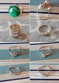 8 Anelli Artigianali Argento 925