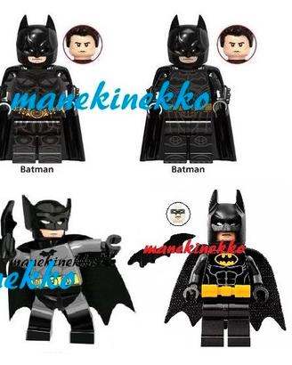 4 Minifigure supereroi BATMAN Keaton West tip Lego