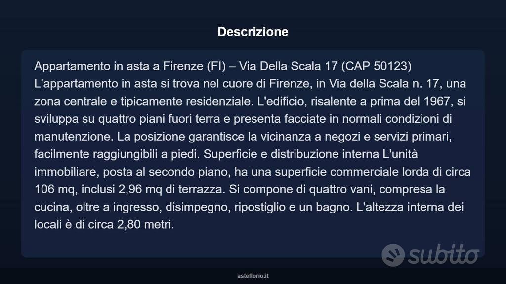 Appartamento – Firenze, San Frediano, Quartiere 1 - Altro