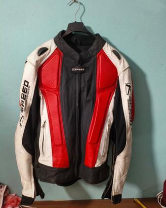 giacca moto totalmente in pelle