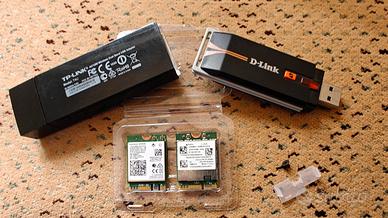 Lotto 4 schede WiFi Bluetooth chiavette WiFi USB 