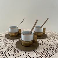 Set servizio caffè in ottone vintage