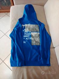 Felpa blu con cappuccio Shein taglia XL