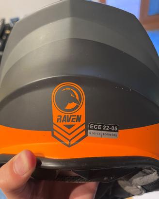 Casco cross con mascherina