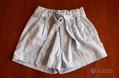 Pantalone corto bambina 6 anni velluto