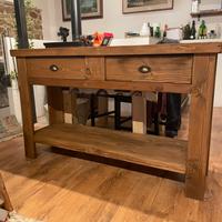 Consolle in abete artigianale 110x45xh80
