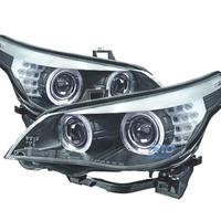 FARI XENON BMW E60 E61 07-10 ANGEL EYES NERO CHIAR