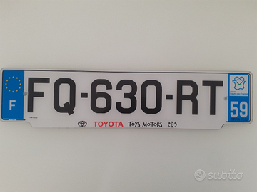 Targa francese da collezione da auto demolita