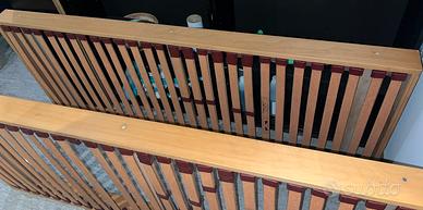 Due letti singoli retI a doghe Permaflex