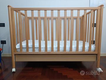 Lettino in legno - Materasso - Set Nanna
