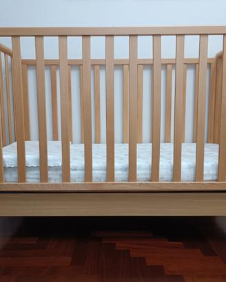 Lettino in legno - Materasso - Set Nanna