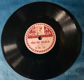 78 giri-Piccola Meraviglia- Inno dei Balilla- 1923