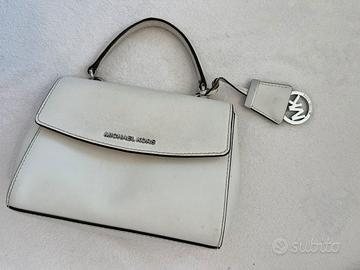 Borsa in saffiano, colore bianco, Michael Kors