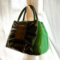 Borsa venice verde e nera