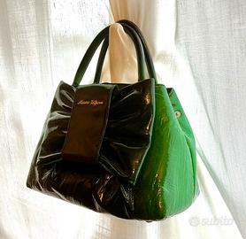 Borsa venice verde e nera
