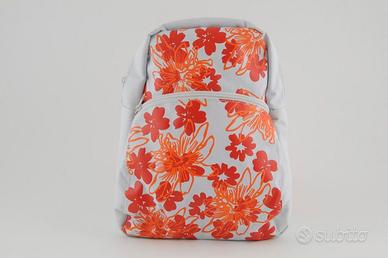 Zainetto bimba Kelme bianco con fiori arancioni
