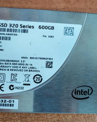 SSD 600GB 2.5" Intel 320 Series SATA 3Gb/s