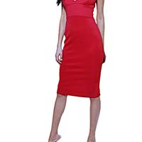 Tubino rosso Boohoo