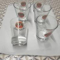 6 bicchierini vintage bacardi 