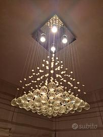 Lampadario Pam a sfere sfacettate