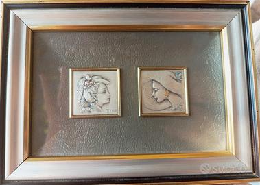 Creazione artistica su lastra d'argento 925 