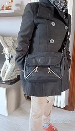 Borsa donna similpelle nera "Zippo" -vintage 