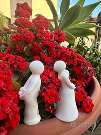 innamorati statue in ceramica