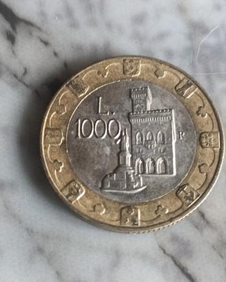 1000 LIRE SAN MARINO 1997 millennio costruz castel